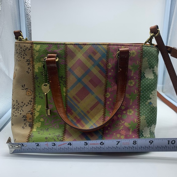 FOSSIL 75082 Key 1954 patchwork leather crossbody - Picture 12 of 16